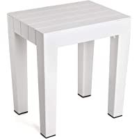 Los mejores  - Tatay banqueta Rectangular Fabricada en Polipropileno Texturizado Blanco- con Acabado Efecto Madera. Protección Anti-UVA…